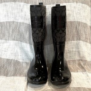 Coach Logo Rainboots Sz 8